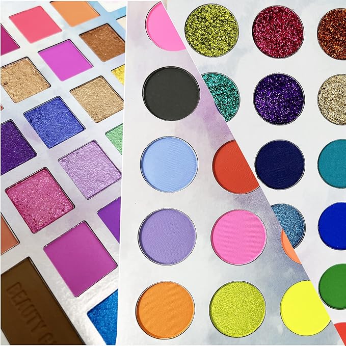 82 Vibrant Shades Makeup Palette - Matte, Shimmers,
