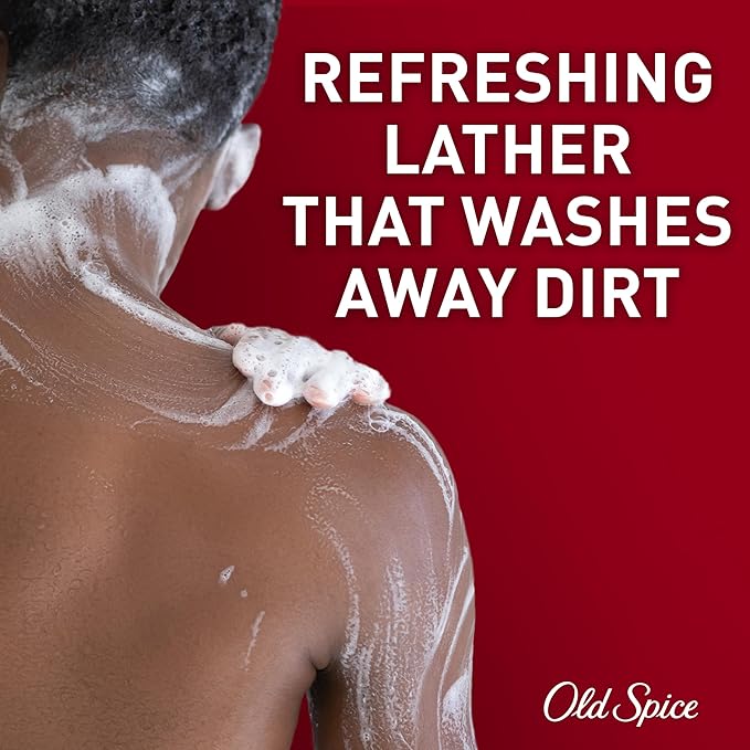 Old Spice Refreshing Body Wash for Men, 3X Defense, 24/7 Shower Fresh with Long Lasting Scent, Red Collection, Swagger with Cedarwood Scent, 16 oz (Pack of 4)