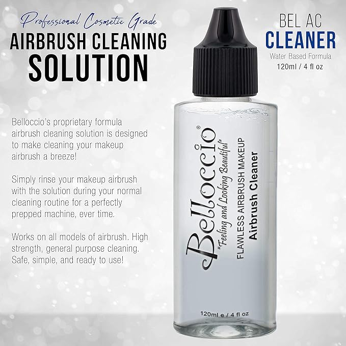 4 Ounce Bottle of Belloccio Makeup Airbrush Cleaner