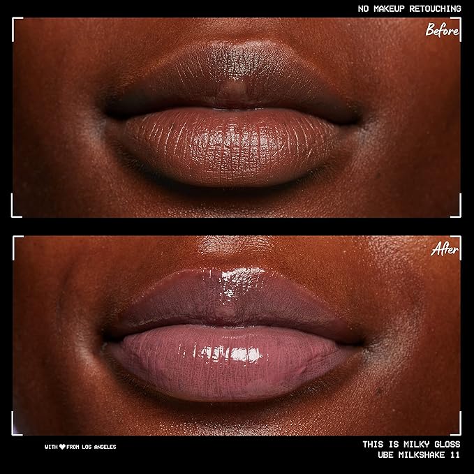 NYX PROFESSIONAL MAKEUP This Is Milky Gloss, Lip Gloss with 12 Hour Hydration, Vegan - Ube Milkshake (Mauve Purple)