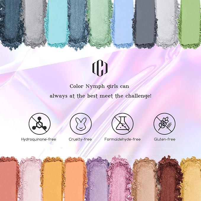 Color Nymph Travel Makeup Palette with Mulit-Colors Eyeshadows,Concealer,