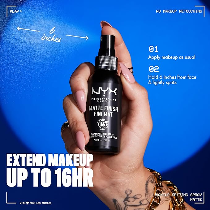 NYX PROFESSIONAL MAKEUP Makeup Setting Spray, Matte + Up Wear