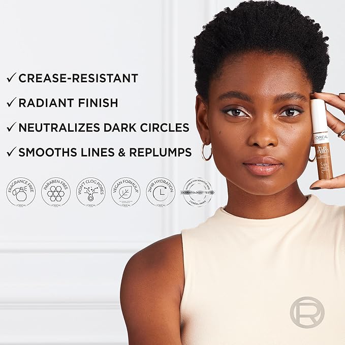 L’Oréal Paris True Match Radiant Serum Concealer, Brightening Caffeine, C4, 0.33 Oz
