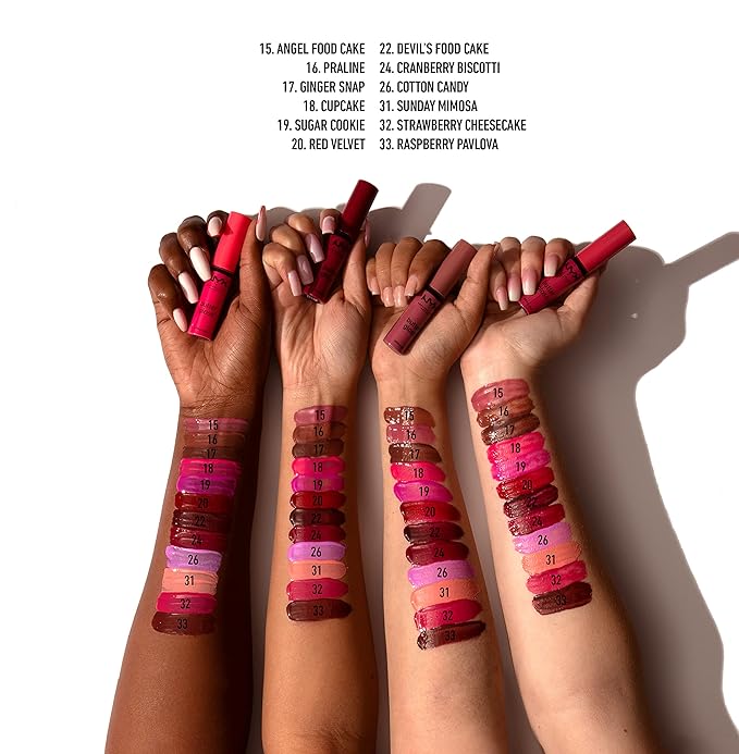 NYX PROFESSIONAL MAKEUP Butter Gloss, Non-Sticky Lip Gloss - Pack Of 3 (Angel Food Cake, Creme Brulee, Madeleine)