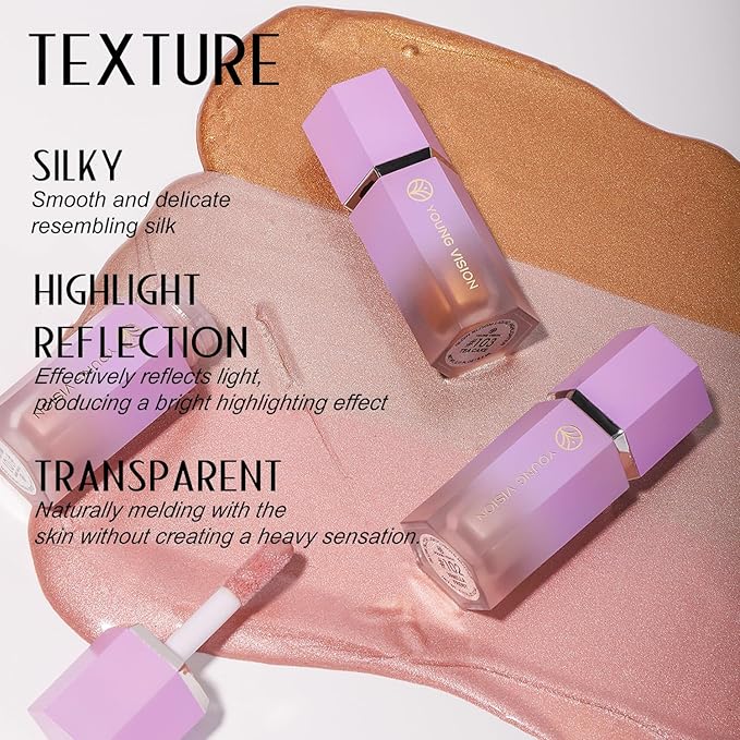 YOUNG VISION Soft Natural Glow Liquid Highlighter, Glow Dewy Finish,