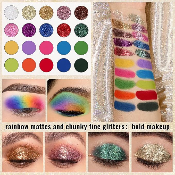 UCANBE Eyeshadow Makeup Palette 86 Colors, Matte Black