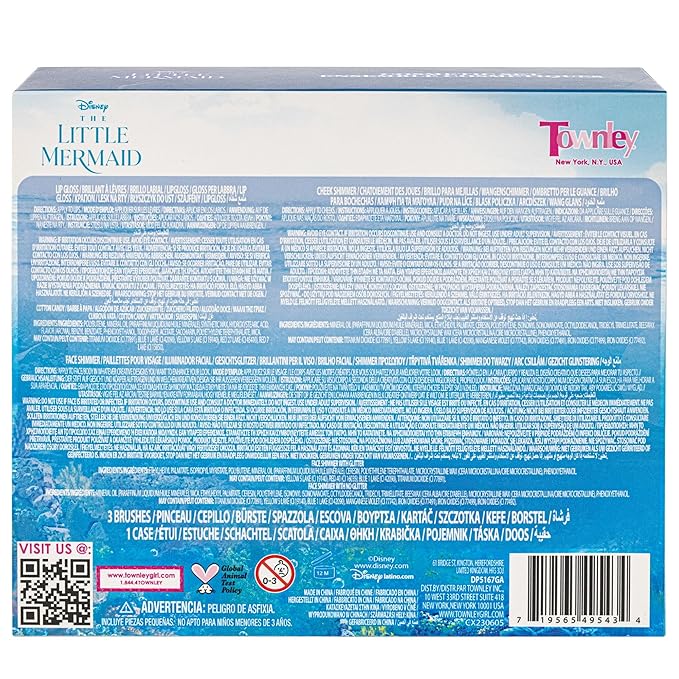 Townley Girl The Little Mermaid Clam Beauty Compact