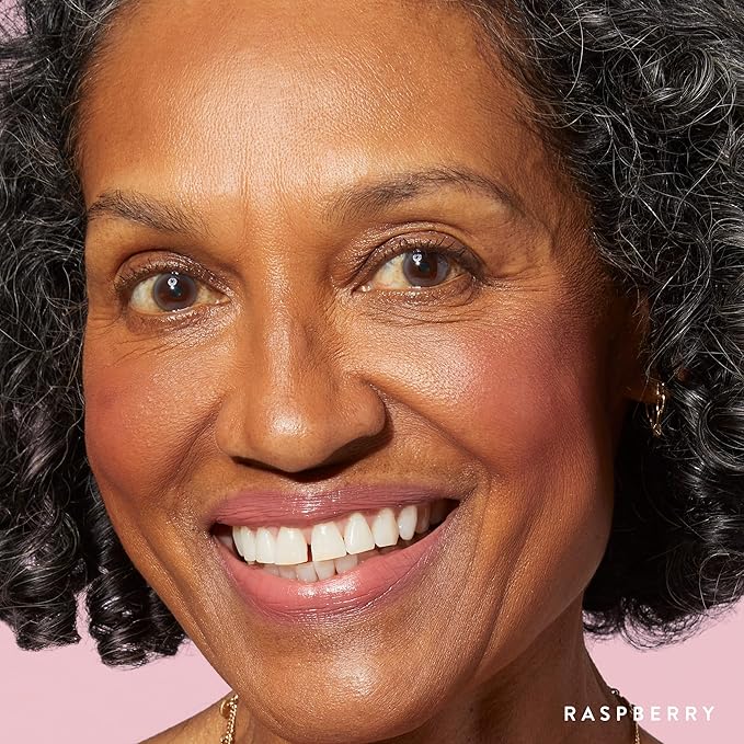 LAURA GELLER NEW YORK Baked Blush-n-Brighten Marbleized Blush for Cheeks - Raspberry Finish - Buildable Color