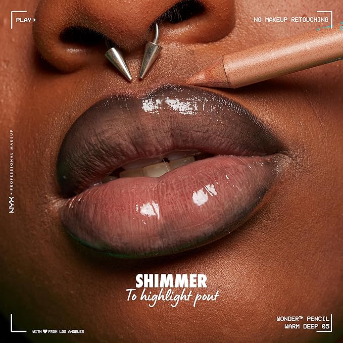 NYX PROFESSIONAL MAKEUP Wonder Pencil, Multi-Use Micro Highlighter & Concealer Stick - Warm Deep