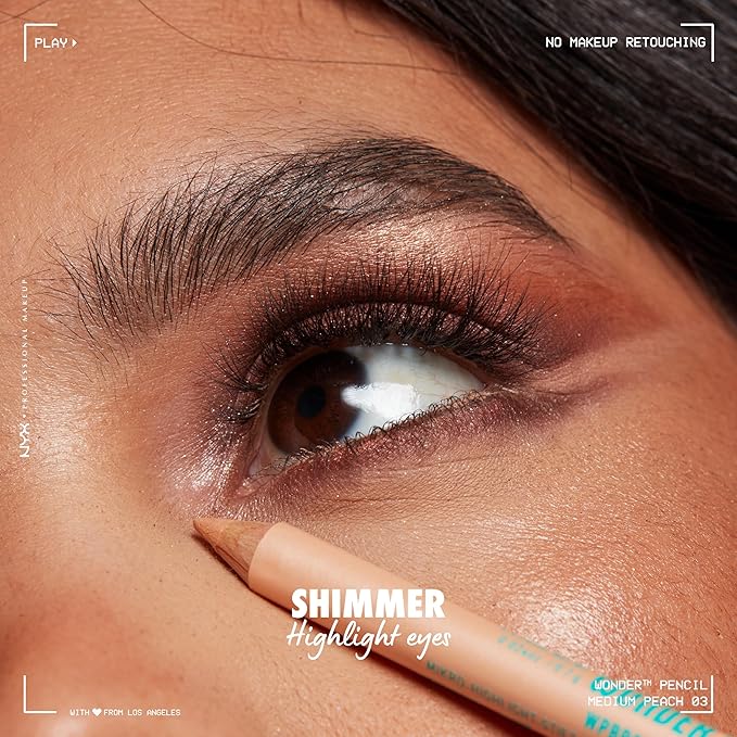 NYX PROFESSIONAL MAKEUP Wonder Pencil, Multi-Use Micro Highlighter & Concealer Stick - Medium Peach