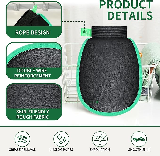 2 pcs deep exfoliating glove