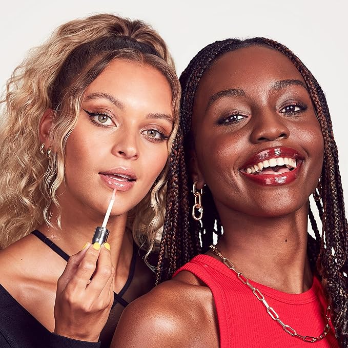 Rimmel Stay Glossy Lip Gloss - Non-Sticky and Lightweight Formula for Lip Color and Shine - 020 Sunday Brunch, .18oz