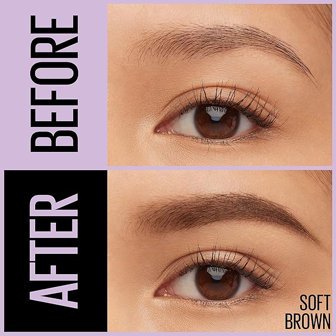 Maybelline Express Brow 2-In-1 Pencil and Powder Eyebrow Makeup, Soft Brown, 1 Count