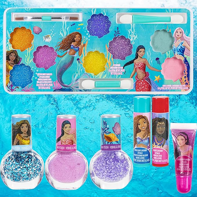 Little Mermaid Train Case Beauty Set, Kids Makeup