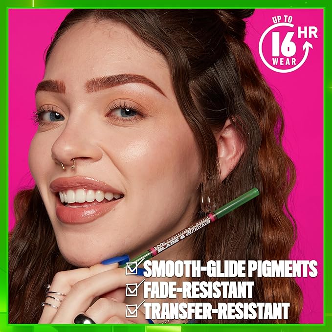 NYX PROFESSIONAL MAKEUP Blade & Shade Brow Pencil, Nano Mechanical Eyebrow Pencil, Up to 16HR Make Up Wear - Chocolate