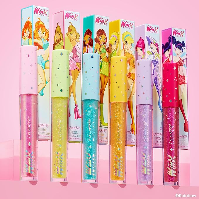 ColourPop Winx Club Ultra Glossy Lip Gloss - Hydrating Gold Lip Gloss for Juicy, Fuller-Looking Lips - Formulated with Jojoba Oil to Moisturize & Nourish - Flora (0.11 oz)