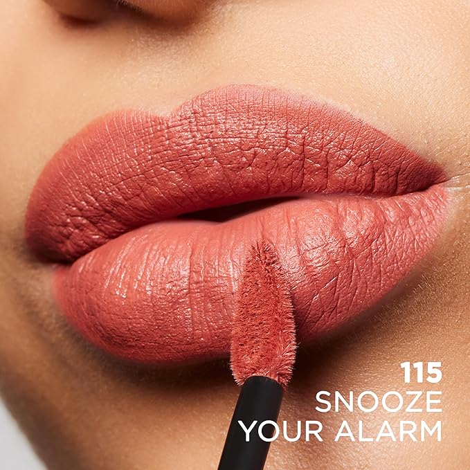 L'Oreal Paris Infallible Matte Resistance Liquid Lipstick, up to 16 Hour Wear, Snooze Your Alarm 115, 0.16 Fl Oz