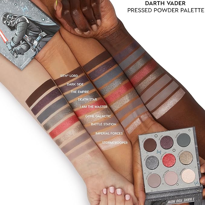 ColourPop x Star Wars Makeup Palette - Shadow Palette with Matte, Metallic, Matte Sparkle & Glitter Finishes - High-Pigment Makeup with a Long-Wearing Formula - Darth Vader (0.3 oz)