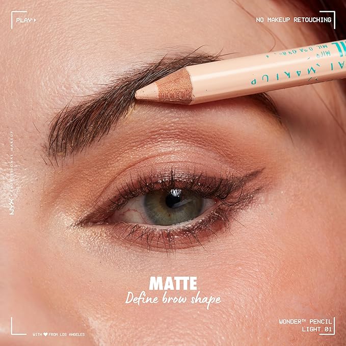 NYX PROFESSIONAL MAKEUP Wonder Pencil, Multi-Use Micro Highlighter - Light