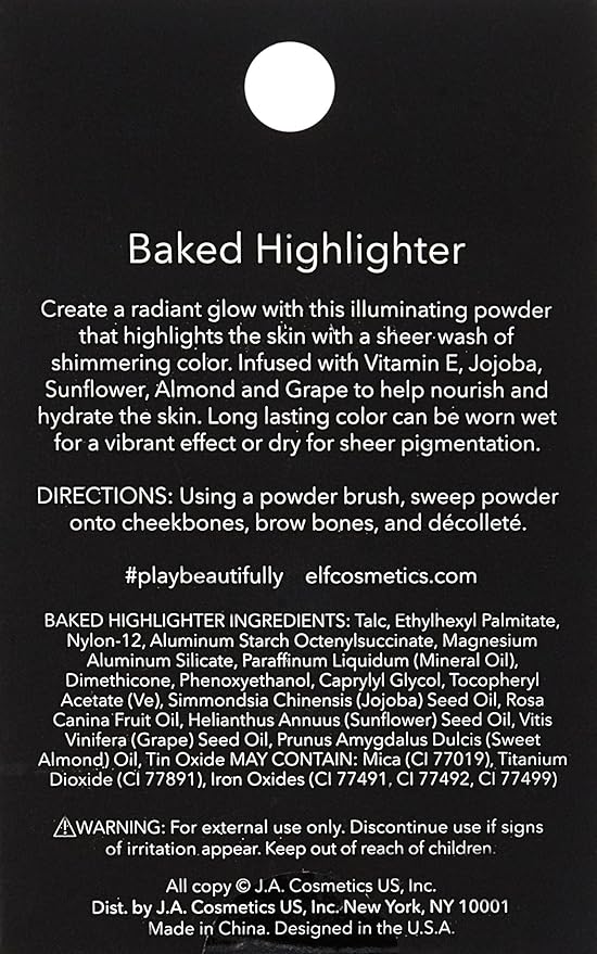 e.l.f. Baked Highlighter, Sheer Shimmering Color, Moonlight Pearls, 0.16 Ounce