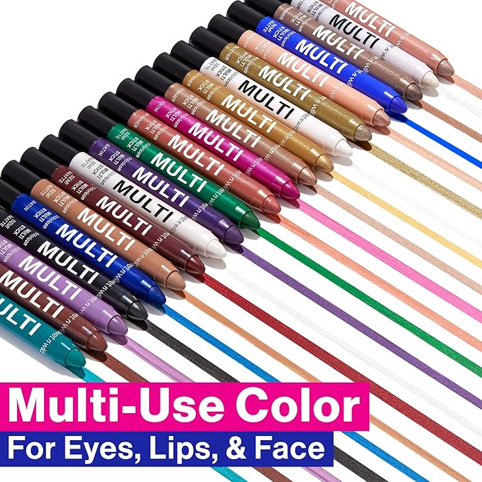 wet n wild Color Icon Cream Eyeliner Eyeshadow Multi-Stick, Moisturizing, Nourishing Velvety Cream-to-Powder Buildable & Blendable Formula, Cruelty-Free & Vegan - Blue Me Away