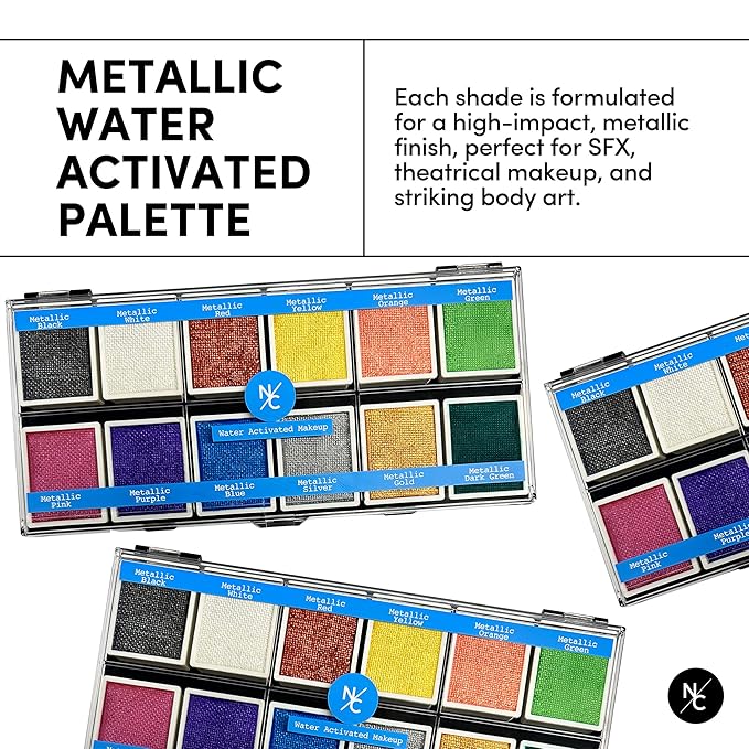 Metallic 12-Color Palette - Luxurious Water-Activated Makeup