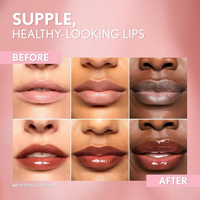 COVERGIRL Clean Fresh Yummy Lip Gloss Daylight Collection, Hydrating, Glossy Shine, Vegan Formula, Moonlight Eclipse 60, 0.33oz