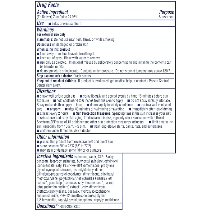 Coppertone Pure and Simple Zinc Oxide Mineral Sunscreen Spray SPF 50, Water Resistant, Broad Spectrum SPF 50 Sunscreen for Sensitive Skin, 5 Oz Spray