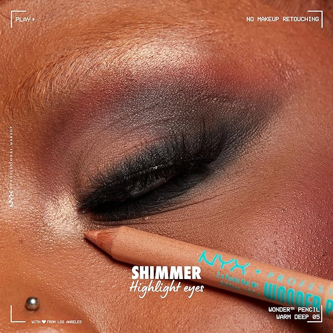 NYX PROFESSIONAL MAKEUP Wonder Pencil, Multi-Use Micro Highlighter & Concealer Stick - Warm Deep