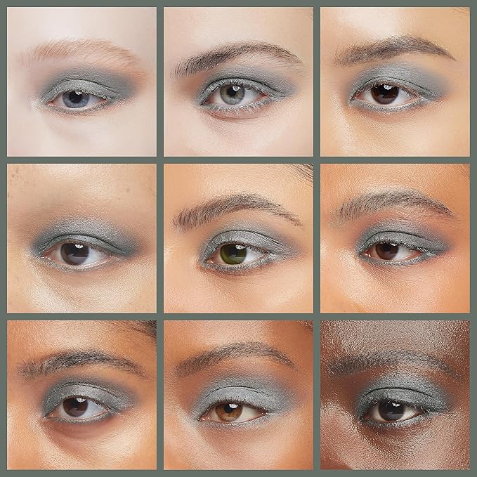 Spruce Matte Deep Green Blue Grey Gray Pressed Powder Single Vegan Eyeshadow; Talc, Paraben & Cruelty Free